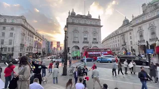 London West End Walk – Piccadilly Circus Central London [ 4k HDR ]