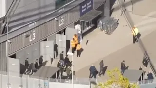 Manchester United Fans Leaving Etihad Stadium