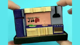 Como fazer uma Cozinha com Caixa de Fósforos I Dicas DIY Miniatura