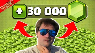 Man bekommt insgesamt ÜBER 30.000 GEMS bei CLASH OF CLANS! 😎😍