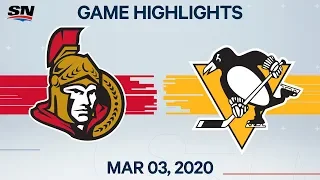 NHL Highlights | Senators vs. Penguins – Mar. 3, 2020