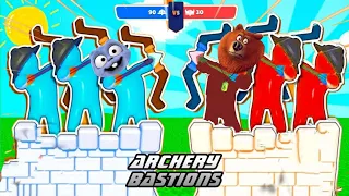 Grizzly Challenge Lemmings  in Archery Bastions Game 🤣 Funny Game  Alumota Bhalu vs Bulbule