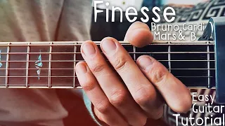 Finesse Bruno Mars Guitar Lesson for Beginners // Finesse Guitar Tutorial // Lesson #393