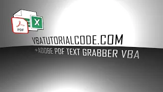 Adobe PDF Text Grabber Excel VBA