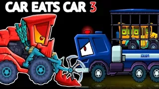 Машина Ест Машину 3 Car Eats Car ПОБЕДИЛ КОНВОЙ скоро БОСС ПОЛИЦЕЙСКИЙ ТАНК Игра про Хищные Машинки