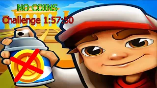 Subway Surfers NO COINS Challenge 1:57 JAKE gameplay #1