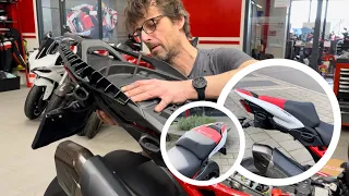 Mounting the Multistrada V4 RS rear end on the Multistrada V4 Pikes Peak