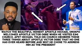 THE MOMENT APST VICTOR OGBE VISITED EJMI CHURCH & APST MIKE CALLED HIM THE PRESIDENT BECAUSE OF THIS