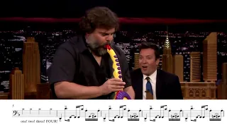 Transcription - Jack Black performs his legendary Sax-A-Boom @ FallonTonight