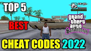 GTA San Andreas | Top 5 | Cheat Codes ( New 2022 ) | SHAKEEL GTA