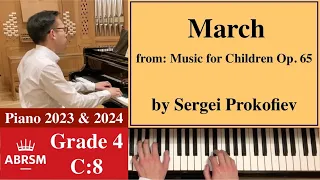 ABRSM Piano 2023-2024 Grade 4, C:8 - Prokofiev: March, from: Music for Children Op. 65 (No.10)