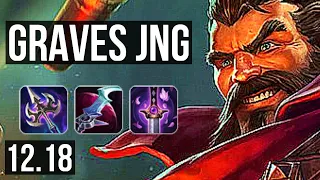 GRAVES vs ELISE (JNG) | 13/0/2, Rank 3 Graves, Legendary, Rank 12 | EUW Challenger | 12.18