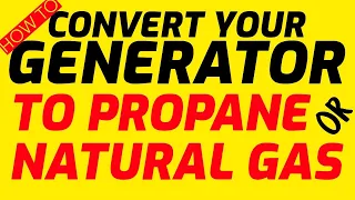 how to convert a gas generator to natural gas - How to convert a generator to propane