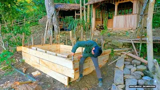 Wooden swimming pool, Take care of the garden - Off Grid Living | Ep 29