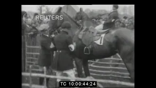 1920s Edward Prince of Wales wins Welsh Guards race on his own horse, Degomme