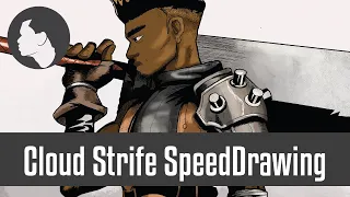 Cloud Strife Fanart [Speed Drawing #4] | #FFVIIRemake