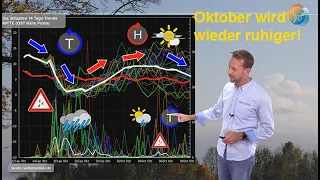 Wetterprognose: Was kommt nach dem Regen-Tief? Der Oktober wird wieder ruhiger mit Sonne & Nebel.