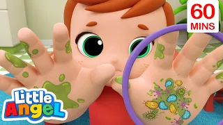 Little Angel - Wash Wash Wash Your Hands | Kids Fun & Educational Cartoons | Moonbug Play and Learn