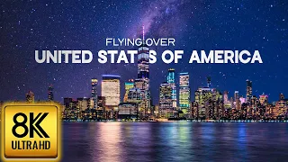 Flying over American Cities 8K 120 fps Ultra HD Drone Video | 8K VISION