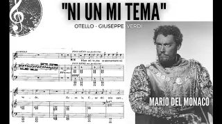 "Ni un mi tema" Otello, G. Verdi - Mario Del Monaco (Late Del Monaco in 1967) 1080p HQ