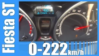 2015 Ford Fiesta ST 0-222 km/h FAST! Acceleration & Top Speed Autobahn