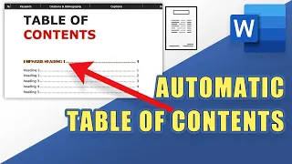 HOW-TO: Create an AUTOMATIC Table of Contents in Word