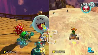 Bob-omb Cup - Mario Kart 8 Deluxe (Switch) Splitscreen Gameplay Petey Piranha + Koopa Troopa