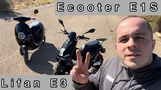 Обзор Lifan E3 и Ecooter E1S электро-скутеры, сравнение, цена до 1000€