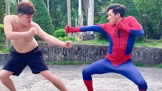 Siêu Nhân Đại Chiến 😳 Spiderman #shorts vs #hulk shorts funny video by 3tfun 🤣🤣🤣