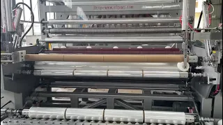 2000mm Three Shafts Roll Change Winding Stretch Film Plant Installed