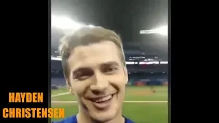 Hayden Christensen Throws First Pitch at Jays Game