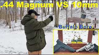 .44 Mag Anti-Personnel VS 10mm JHP Buffalo Bore Ballistic Test