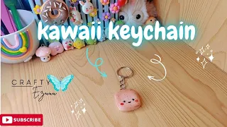 DIY Kawaii Clay Keychain satisfying Tutorial for Beginners! | polymer clay keychain | Crafty ezuuu