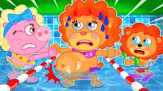 Liam Family USA | Mommy, Try Hard! Kid Takes Care of Mommy in Swimming Pool | Family Kids Cartoons