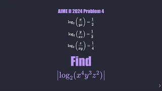 Cracking the 2024 AIME II: Master the Art of Logarithmic Equations!