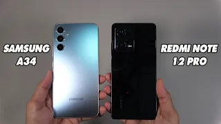 Samsung Galaxy A34 vs Xiaomi Redmi Note 12 Pro | SpeedTest