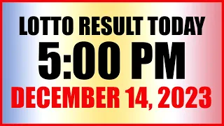 Lotto Result Today 5pm December 14, 2023 Swertres Ez2 Pcso