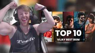 Top 10 Thalapathy Vijay Movie Title Track BGM • Reaction By Foreigner