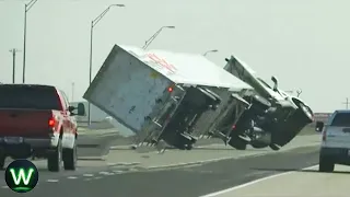 Tragic! Ultimate Near Miss Video Of Trucks Crashes Filmed Seconds Before Disaster Makes You Scared