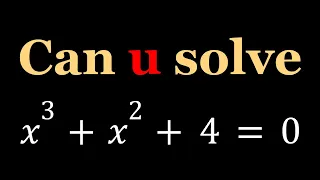 Solving x^3+x^2+4=0 in Two Ways