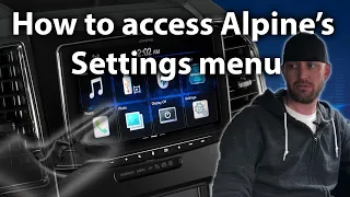 How to access Alpine radio settings