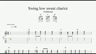 Swing low, sweet chariot | Hymn | Worship Song | Guitar TAB | Harmonium