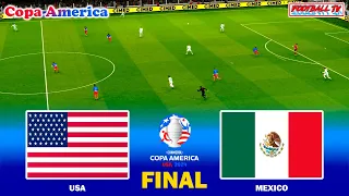 USA vs MEXICO - FINAL | COPA AMERICA | Full Match All Goals 2024 | eFootball PES Gameplay