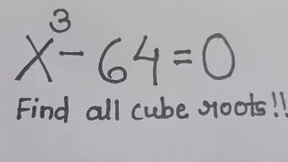 Math Olympiad x^3-64=0 😊 | Math Olympiad Problems | Algebra @Mamtamaam