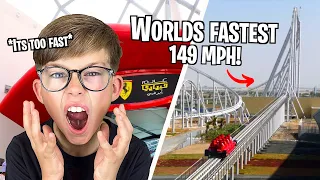 RIDING the WORLDS FASTEST ROLLERCOASTER! *FERRARI WORLD ABU DHABI*