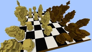 Minecraft LIFESIZE CHESS PARKOUR! with PrestonPlayz & PeteZahHutt