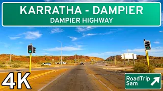 Driving from Karratha to Dampier - Western Australia - 🇦🇺 4K / Raw Audio / POV