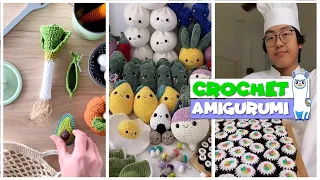 TikTok Crochet  Amigurumi  🍌🍉🍓 F O O D   🥑🌶️🌽 Compilation #69 | @anea_design_studio​