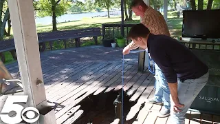 Possible meteorite creates a fiery hole inside Arkansas patio