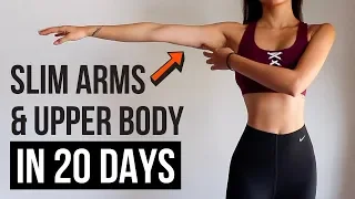 SLIM ARMS & UPPER BODY IN 20 DAYS! 10 min Beginner Friendly Home Workout ~ Emi